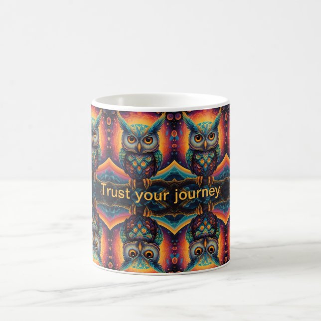 Cosmic Owl of Wisdom Coffee Mug (Center)
