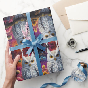 Cosmic Owl of Wisdom Wrapping Paper