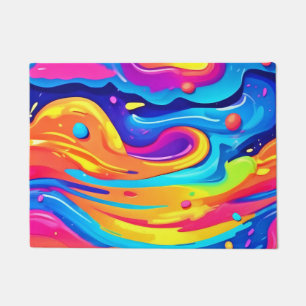Cosmic Paint Swirls Doormat