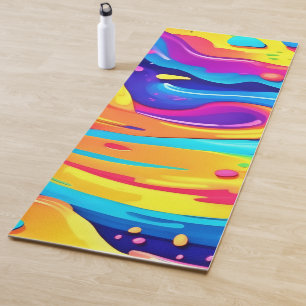 Cosmic Paint Swirls Yoga Mat