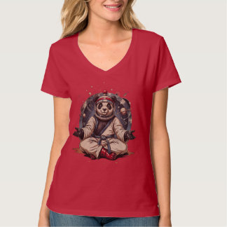 Cosmic Panda: Chill Before Combat T-Shirt