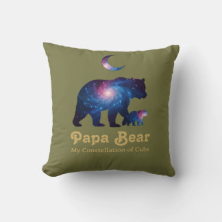 Cosmic Papa Bear & Cub Cushion