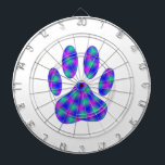 Cosmic Paw Print Dartboard<br><div class="desc">Paw prints made with shiny stars. Original design.</div>