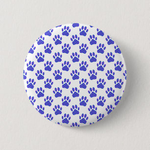 Cosmic Paw Print Pattern 6 Cm Round Badge