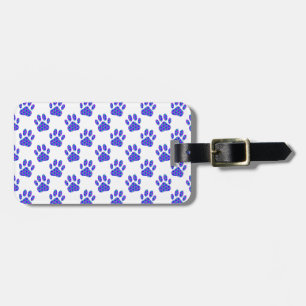 Cosmic Paw Print Pattern Luggage Tag