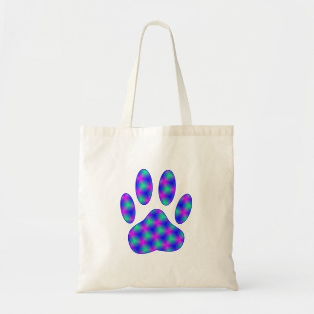 Cosmic Paw Print Pattern Tote Bag (Front)