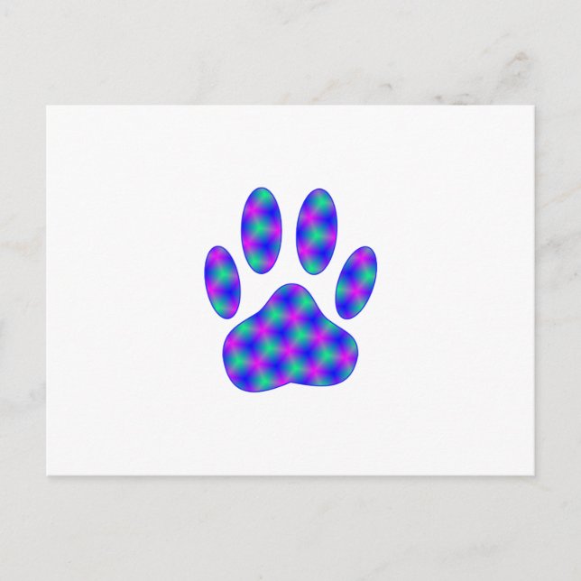 Cosmic Paw Print Postcard (Front)