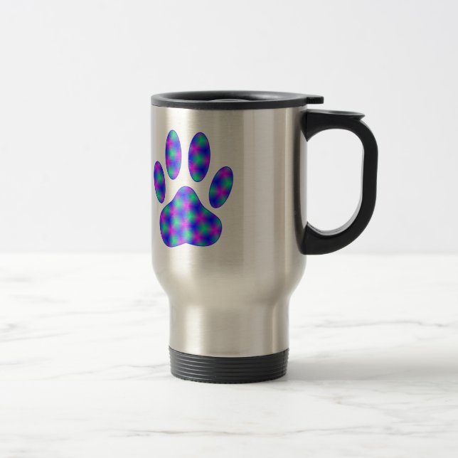 Cosmic Paw Print Travel Mug (Right)