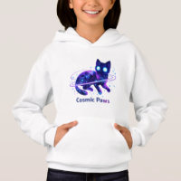 Cosmic Paws Galaxy Cat Kids Hoodie