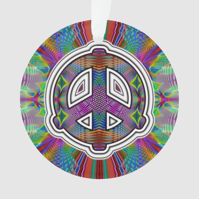 Cosmic Peace Sign Ornament (Front)