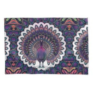 Cosmic Peacock Mandala Pillowcase