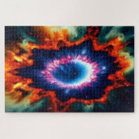 Cosmic pink blue yellow orange blackhole explosion