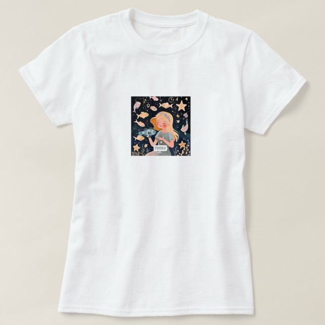 Cosmic Pisces T-Shirt (Design Front)