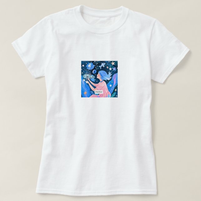 Cosmic Pisces T-Shirt (Design Front)