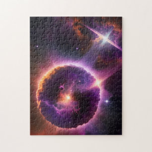 Cosmic Planetary Spirituality in Violet Universe Jigsaw Puzzle