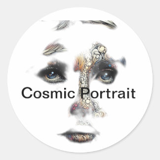 Cosmic Portrait Classic Round Sticker