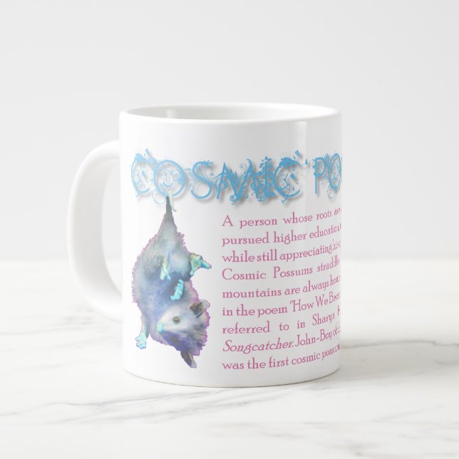 Cosmic Possum Mug - Blue (Front Left)