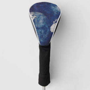 Cosmic Purple Antique Celestial World Map Golf Head Cover