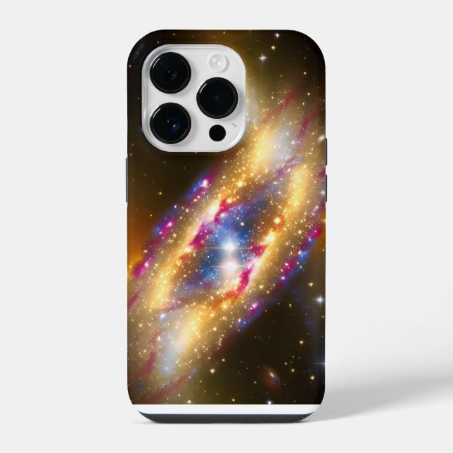 Cosmic Purple Blue stars exploding night galactic iPhone Case (Back)