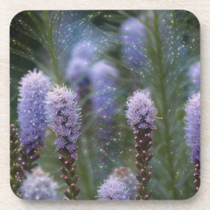 Cosmic Purple Flowers Coaster