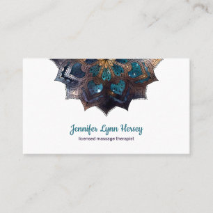 Cosmic Purple Mandala LMT Yoga Business Card