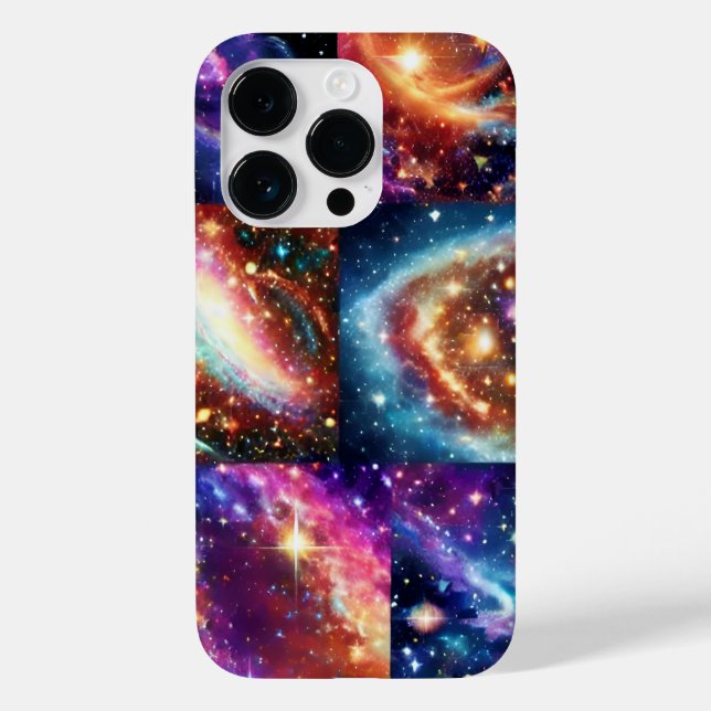 Cosmic purple planet outerspace planet fun collage Case-Mate iPhone case (Back)