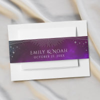 Cosmic Purple Teal Sun Moon Stars Wedding