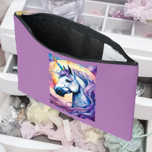 Cosmic Purple Unicorn Accessory Pouch