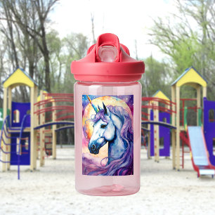 Cosmic Purple Unicorn Water Bottle