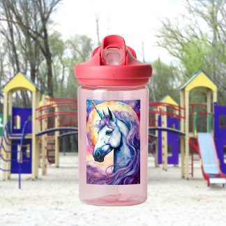 Cosmic Purple Unicorn Water Bottle