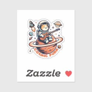 Cosmic Purr - Astro Guitarist Cat