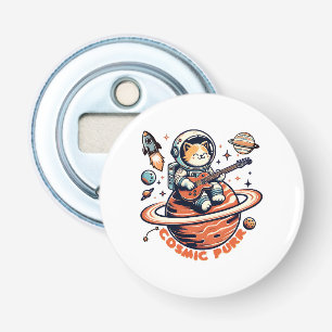 Cosmic Purr - Astro Guitarist Cat Bottle Opener