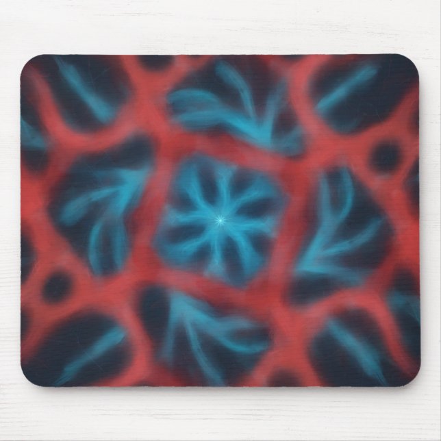 Cosmic Radial Burst Design Metal Wall Art Mouse Pad (Front)