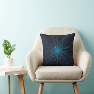 Cosmic Radiance Blue Starburst Cushion