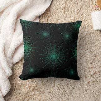 Cosmic Radiance Green Starburst Cushion