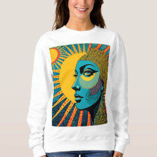 Cosmic Radiance: Sun Goddess Sweatshirt