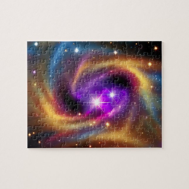 Cosmic Radiant Indigo Colours of the Infinite Jigsaw Puzzle (Horizontal)
