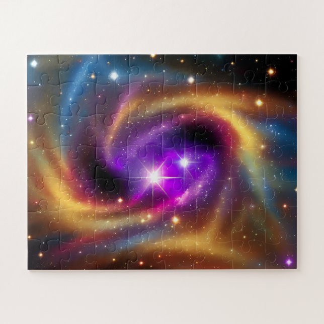 Cosmic Radiant Rainbow Colours of the Infinite Jigsaw Puzzle (Horizontal)