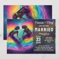 Cosmic Rainbow Feminine Energy Mermaid Wedding