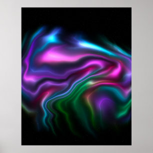  Cosmic Rainbow Warp Poster