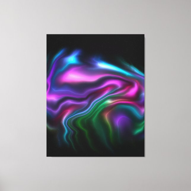 Cosmic Rainbow Warp Stretched Canvas Print (Front)