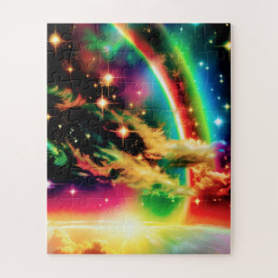 Cosmic Rainbows Magical Fantastic Fun Space Image Jigsaw Puzzle