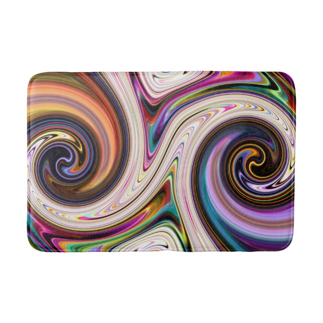 Cosmic Ray 5 Swirl Bath Mat (Front)