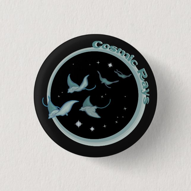 Cosmic Rays 3 Cm Round Badge (Front)