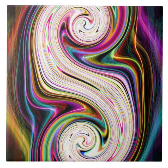 Cosmic Rays 3 Swirl Tile (Front)