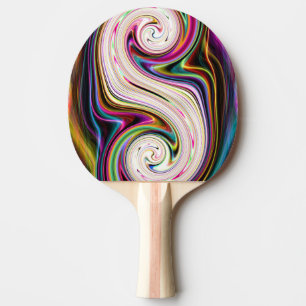 Cosmic Rays 3 Swirls Ping Pong Paddle