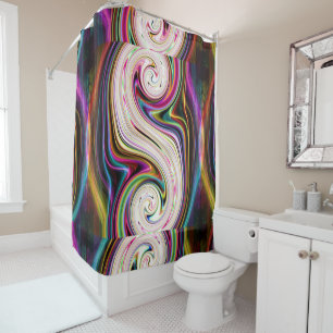 Cosmic Rays 3 Swirls Shower Curtain