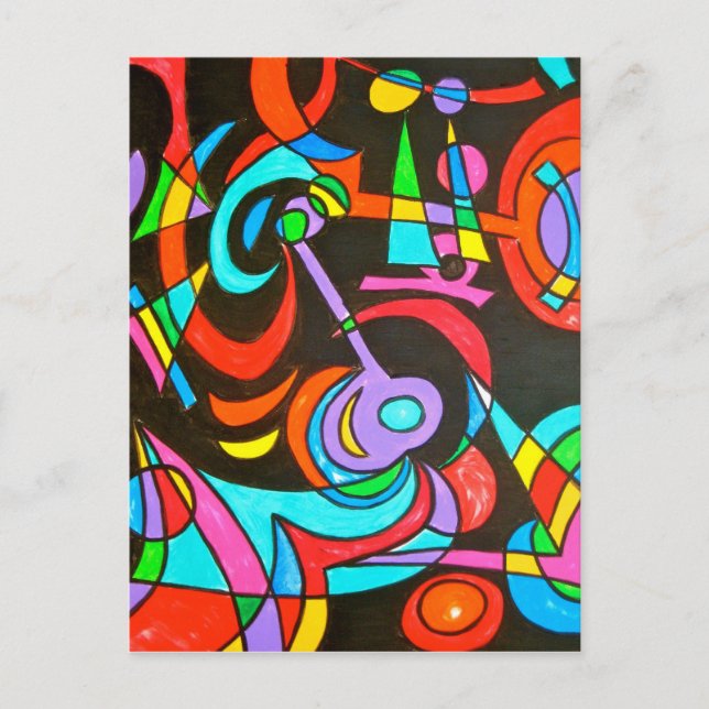 Cosmic Rays - Abstract Art Postcard (Front)