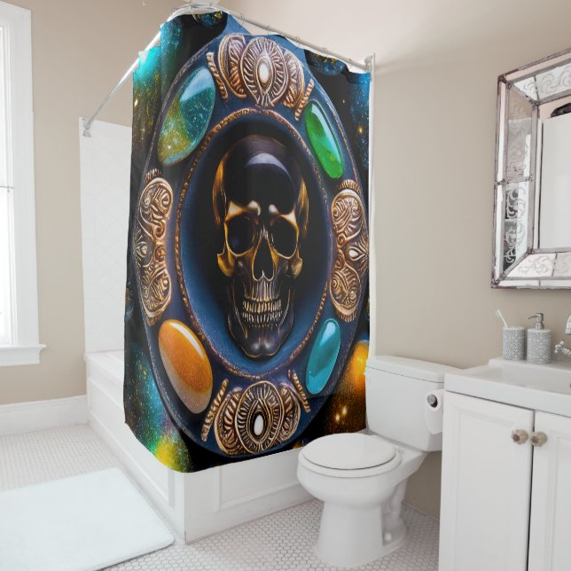 Cosmic Requiem Precious Shower Curtain (In Situ)