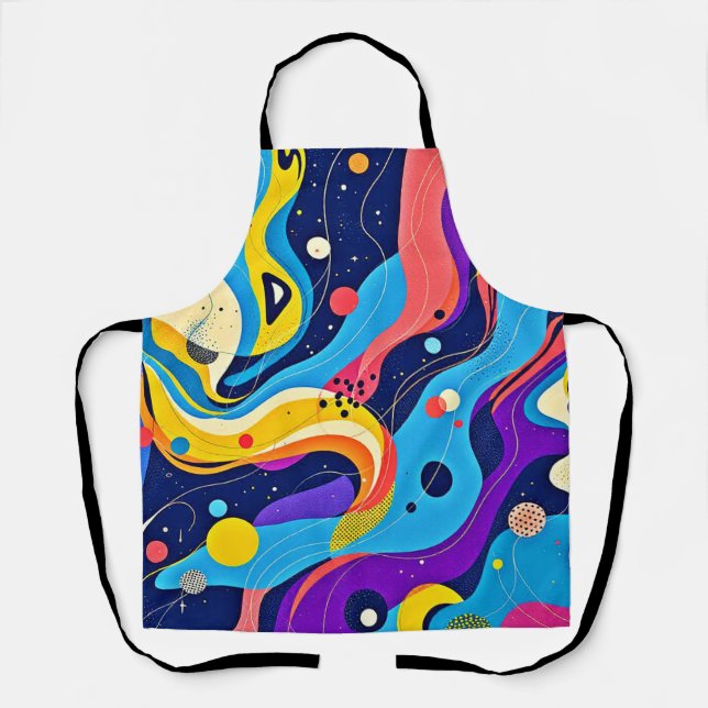 Cosmic Rhythm Art Apron (Front)